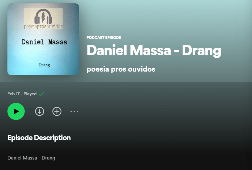 poesia pros ouvidos: drang