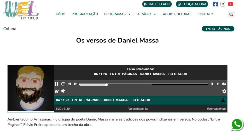 rádio uel: leitura de fio d’água